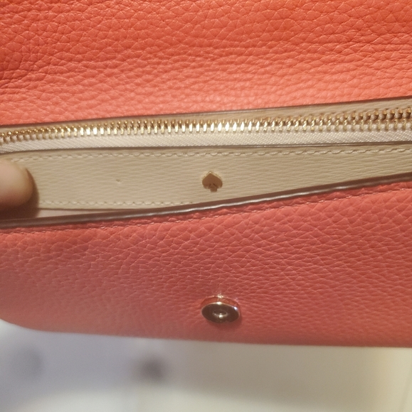 Kate Spade New York Roulette Top Handle Crossbody Bag. Peach Melba - Picture 13 of 16
